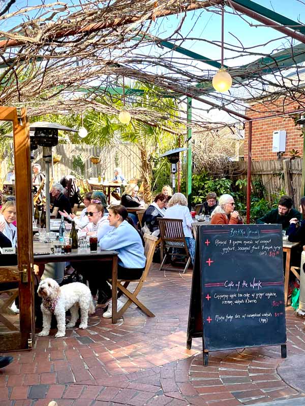 The Hubs Cafe courtyard