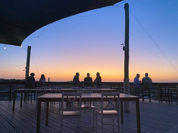 Sunset canapes at Sal Salis