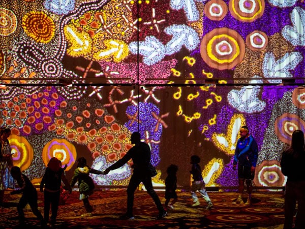 the Grounded installation at Parrtjima 2024