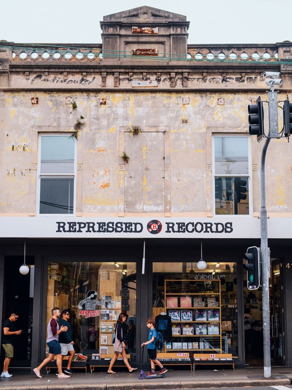 the store exterior of Repressed Records