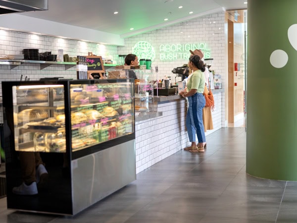 a look inside the Aboriginal Bush Traders Cafe