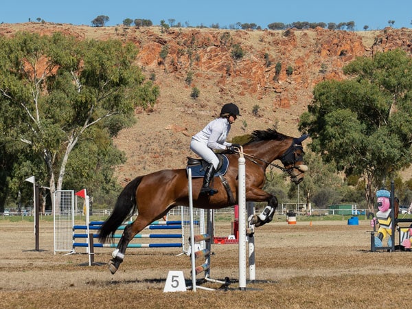horseback riding at the Alice Springs Show