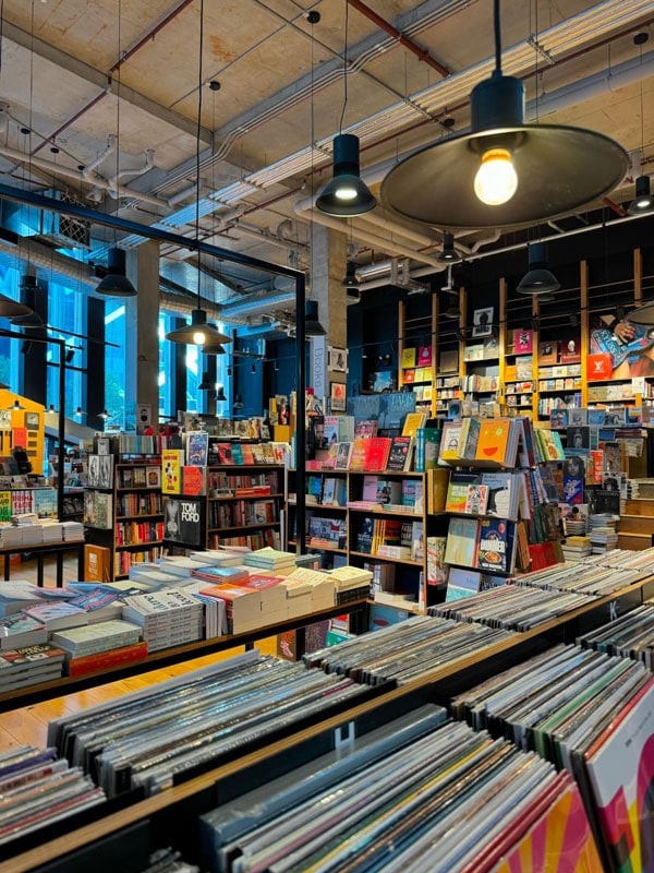 a look inside the record store at TITLE, Bangaroo