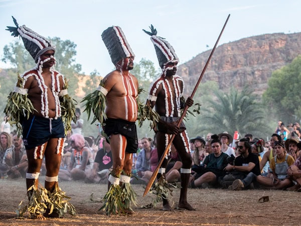 a traditional ceremony at Wide Open Space Festival, Alice Springs