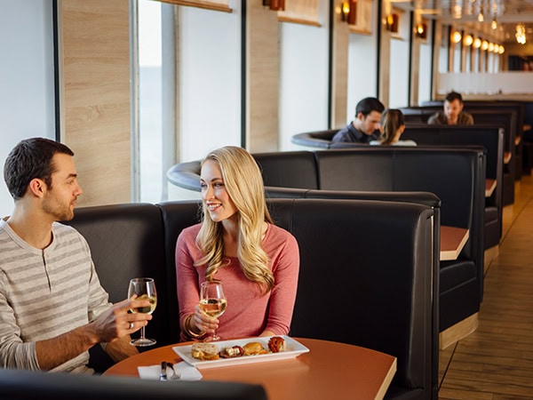 Spirit Of Tasmania window booth at restaurant