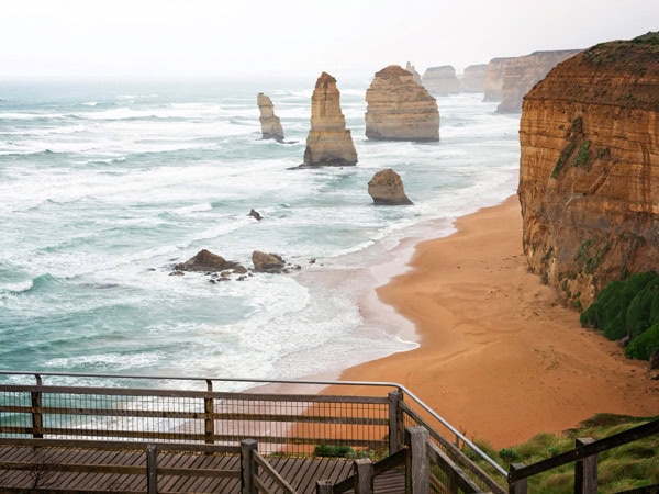 the rock stacks at the 12 Apostles