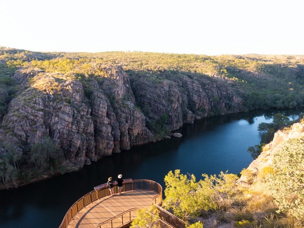an aerial view of Nitmiluk Gorge, NT