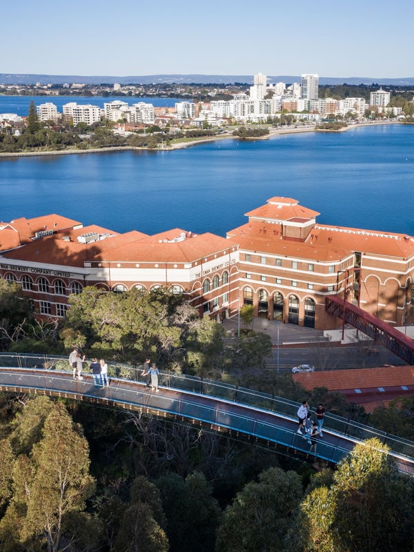 the Swan River Walk Trail in Western Australia