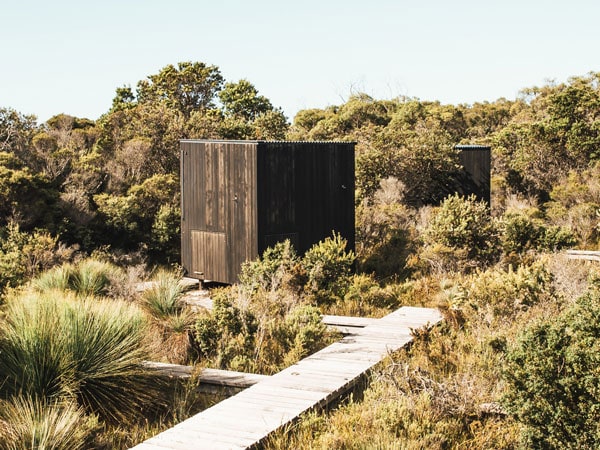 a restored lighthouse keeper’s cottage, wukalina Walk, Tas
