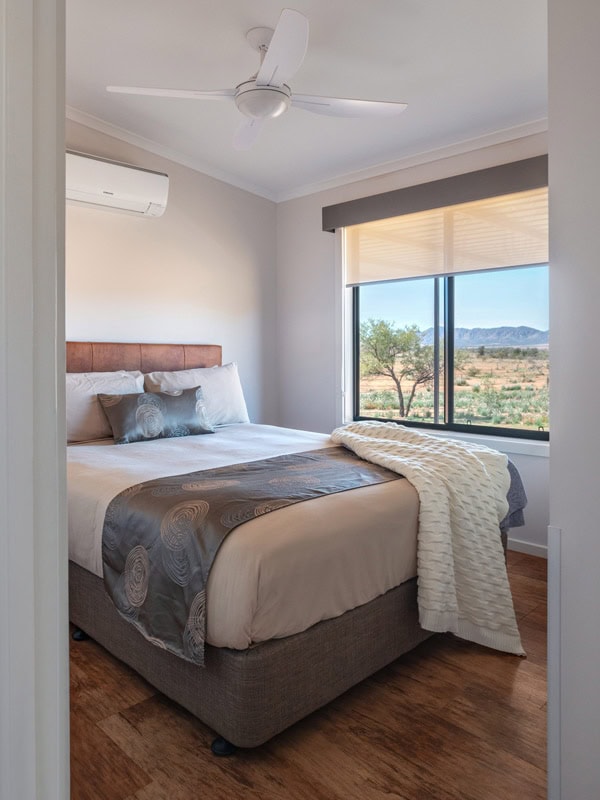 Bed in room at Rawnsley Park Station