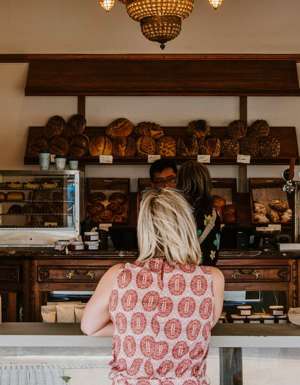 woman waiting to order at Althea by Zin in mudgee