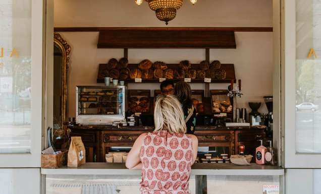 woman waiting to order at Althea by Zin in mudgee