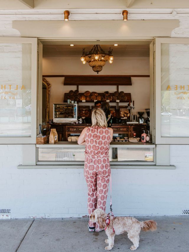 woman waiting to order at Althea by Zin in mudgee