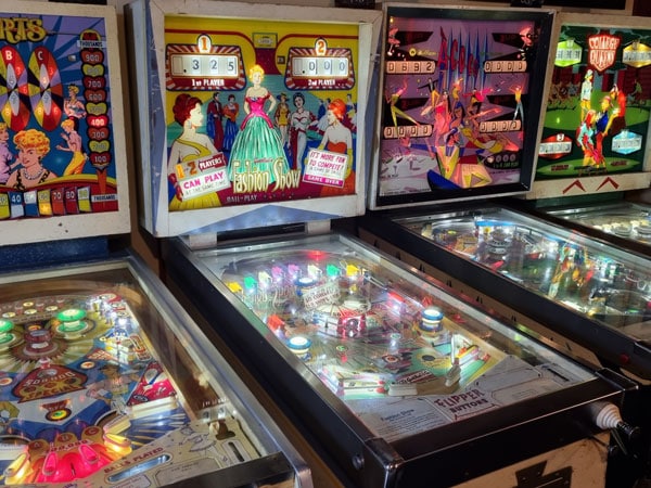 a closer look at the pinball machines inside the Australian Pinball Museum, Vic