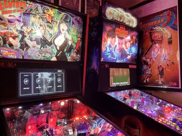 pinball machines inside the Australian Pinball Museum, Vic