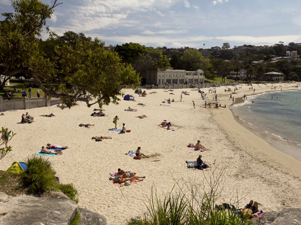 a crowded sandy beach in Balmoral