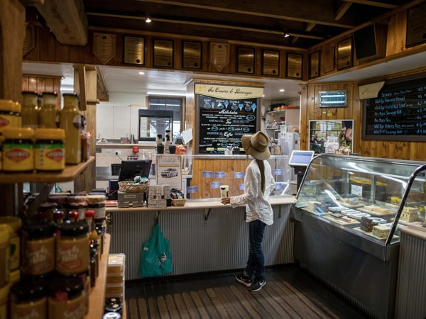a woman exploring inside Bega Cheese Heritage Centre, NSW