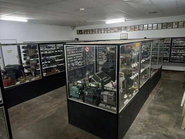 camera displays inside The Big Camera Museum of Photography, WA