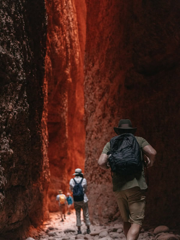 hikers navigating the Bungle Bungles, WA
