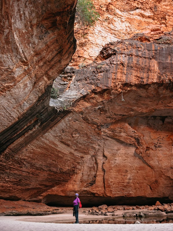 exploring the Cathedral Gorge in Purnululu National Park