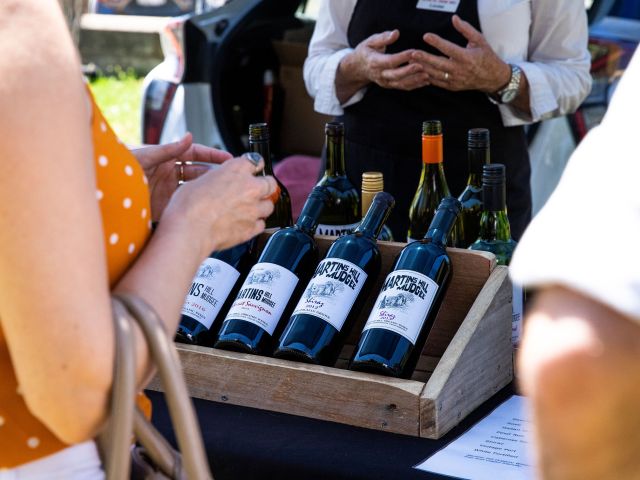 wine stall at Church Street MArkets mudgee