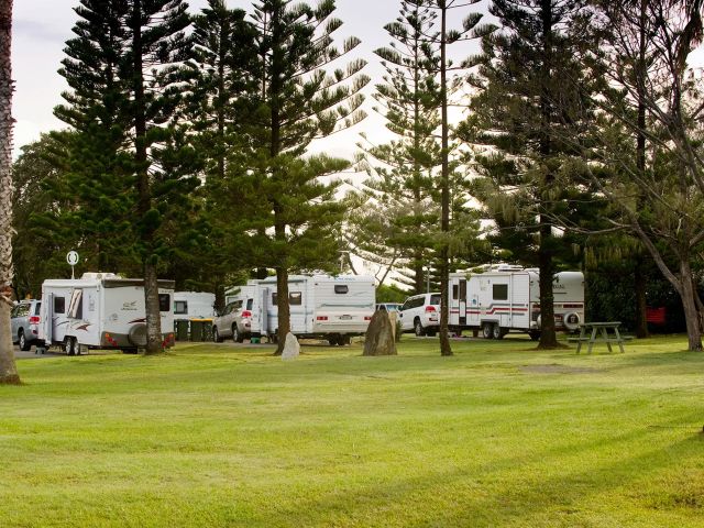 caravans at Reflections Corindi Beach