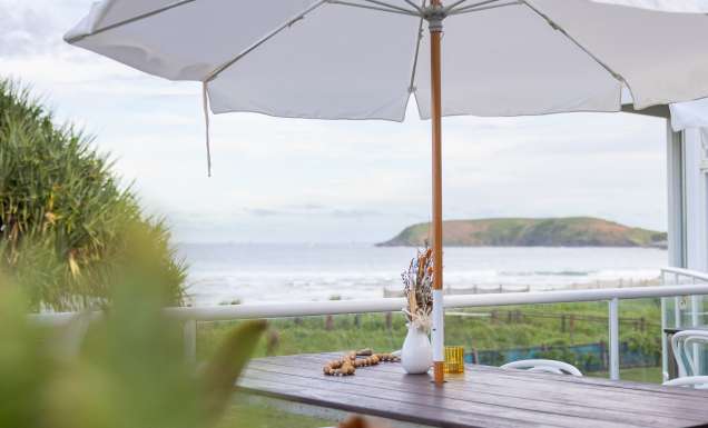 beach views from Donovan’s Surf Club Restaurant & Bar, Coffs Harbour