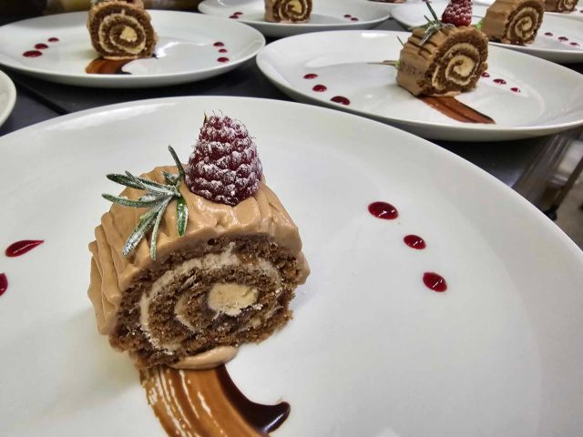 a slice of cake on a plate at 99 On Park Restaurant & Bar, Coffs Harbour