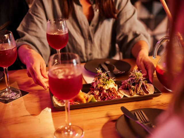 friends dining at Lime Mexican, Sawtell