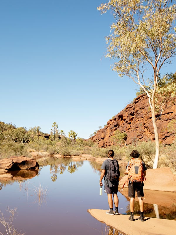 two people exploring Finke Gorge National Park