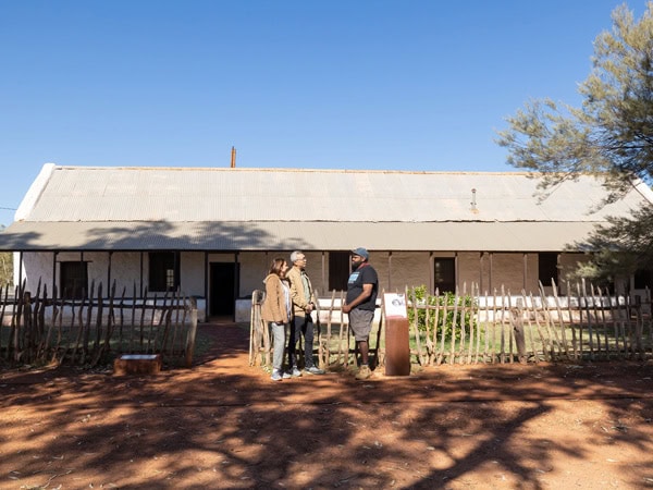 A couple on a tour with Finke River Cultural Tour