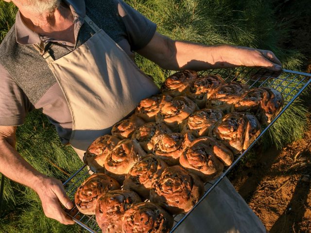 freshly baked bread at Farina Underground Bakery, Flinders Ranges