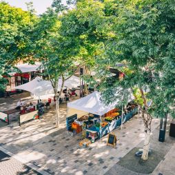 an aerial view of Coffs Coast Growers Markets