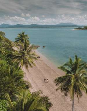 Dunk Island beach aerial