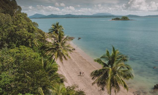 Dunk Island beach aerial