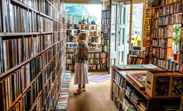 Lady browsing bookshop