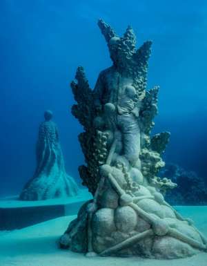 sculptures in the Museum of Underwater Art, Qld