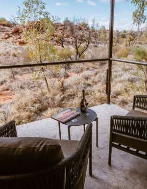 The private deck attached to the Deluxe Suites at Discovery Parks - Kings Canyon