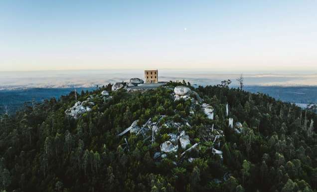 The Keep in Tasmania aerial shot