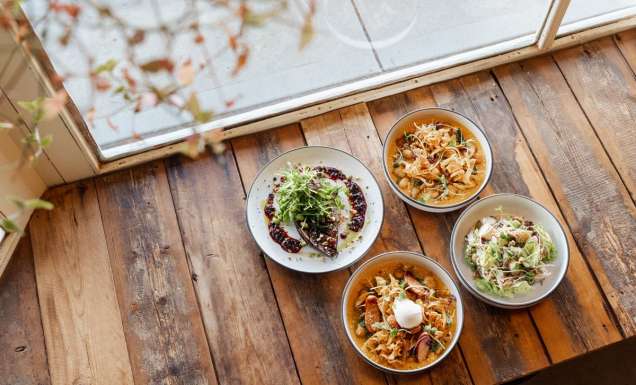 food bowls on the table at Flinders Food Co