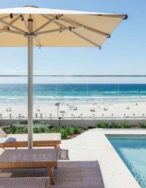 sun loungers by the pool at Kirra Point