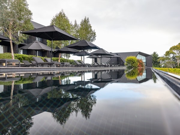the infinity pool at Jackalope Hotel Mornington Peninsula, Vic