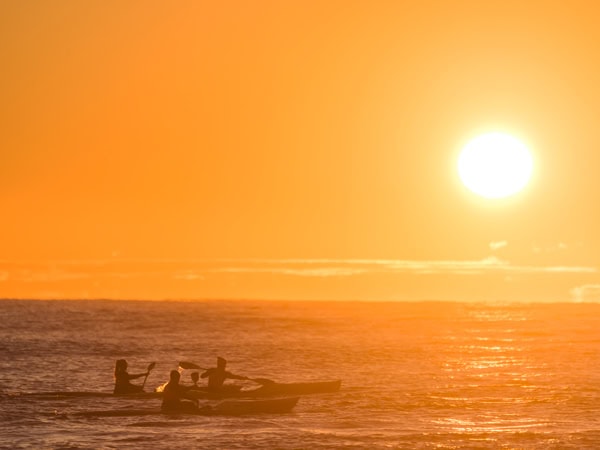 kayaking at sunrise on Sydney Harbour, NSW