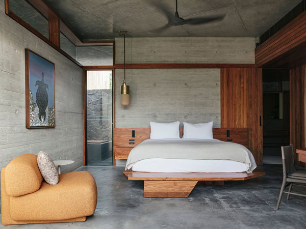 the bedroom at Lizard Island Resort