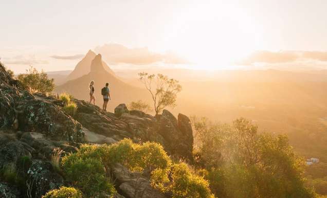 the scenic top of Mount Ngungun, Glass House Mountains