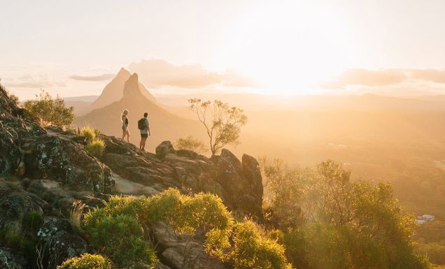 the scenic top of Mount Ngungun, Glass House Mountains