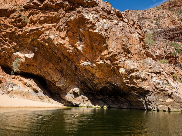 the swimming spot at Ormiston Gorge