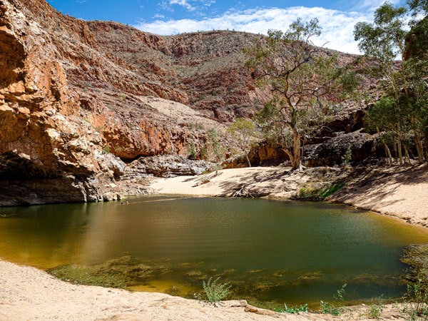 the waterhole at Ormiston Gorge