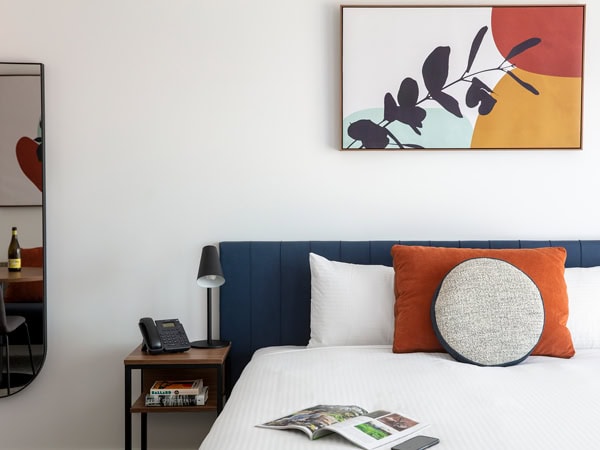 the bedroom interior at Quest Wangaratta on Docker Street