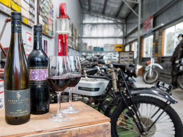 See the expansive motorbike collection at Robert Stein's cellar door.